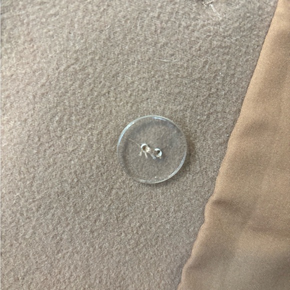 LA REDOUTE Vintage Wool Cashmere Double Breasted Tan Coat - Picture 5 of 6